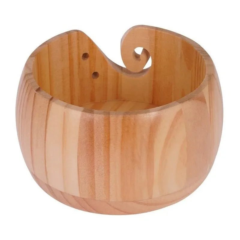 Cuenco De Madera Porta Ovillos de Lana Para Tejedoras - Baúl de Ayün