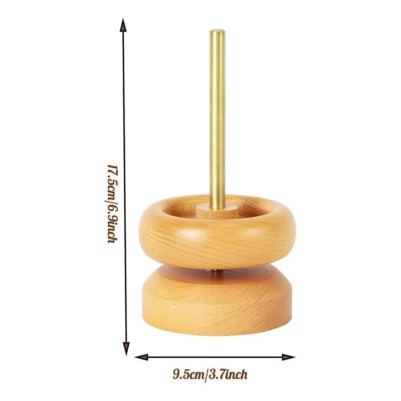 Cuenco Para Hilar Mostacillas Mostacillero De Madera Grande - Baúl de Ayün