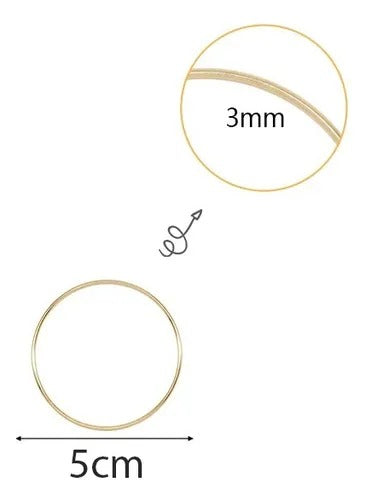 Aros metálicos 5 cm – ideales para atrapasueños y manualidades