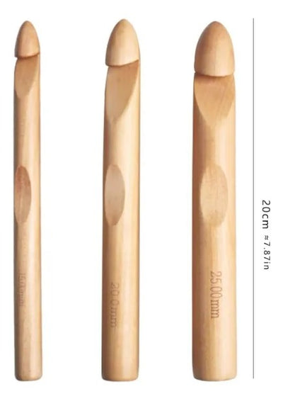 Set de crochet XL de madera – 15, 20 y 25 mm
