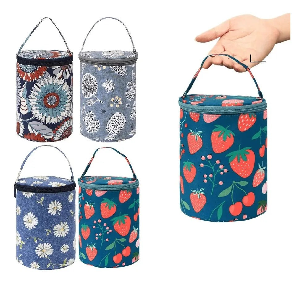 Organizador de lanas con orificios para tejer sin enredos