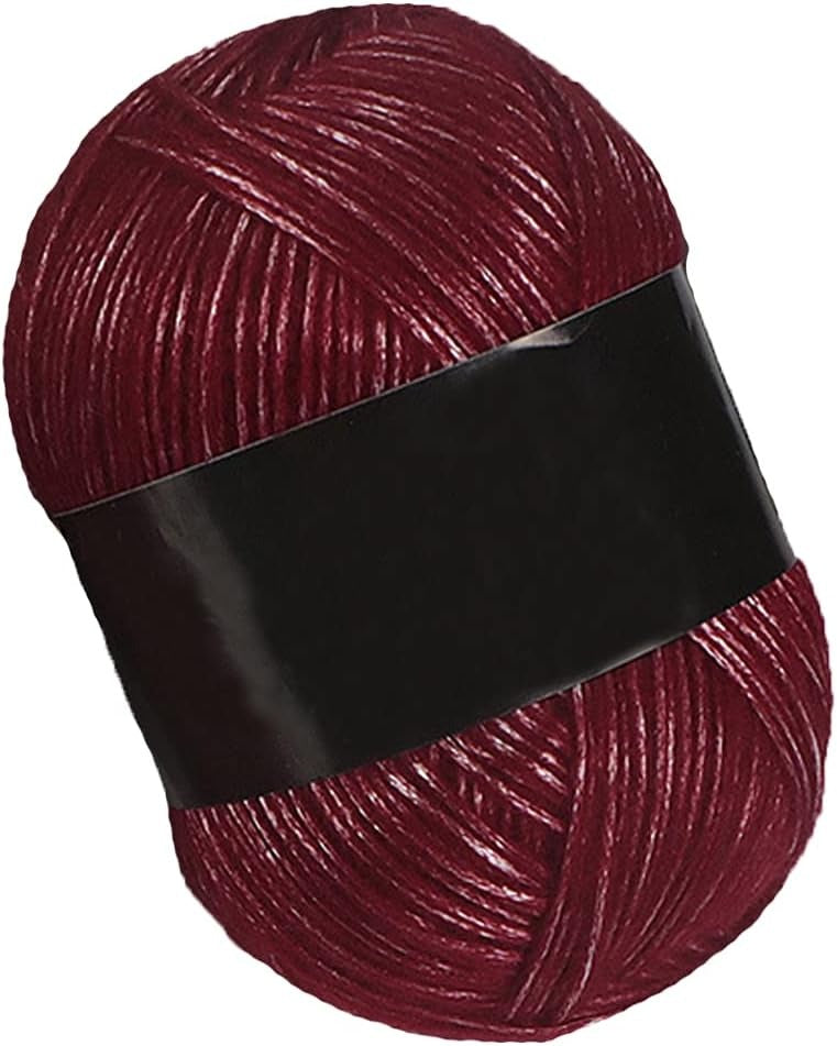 Ovillo de lana metalizada rojo – hilo brillante para manualidades