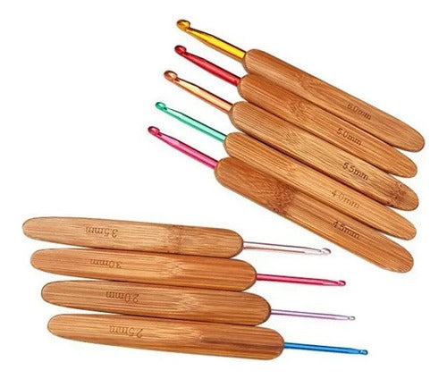 Herramientas para crochet en estuche compacto