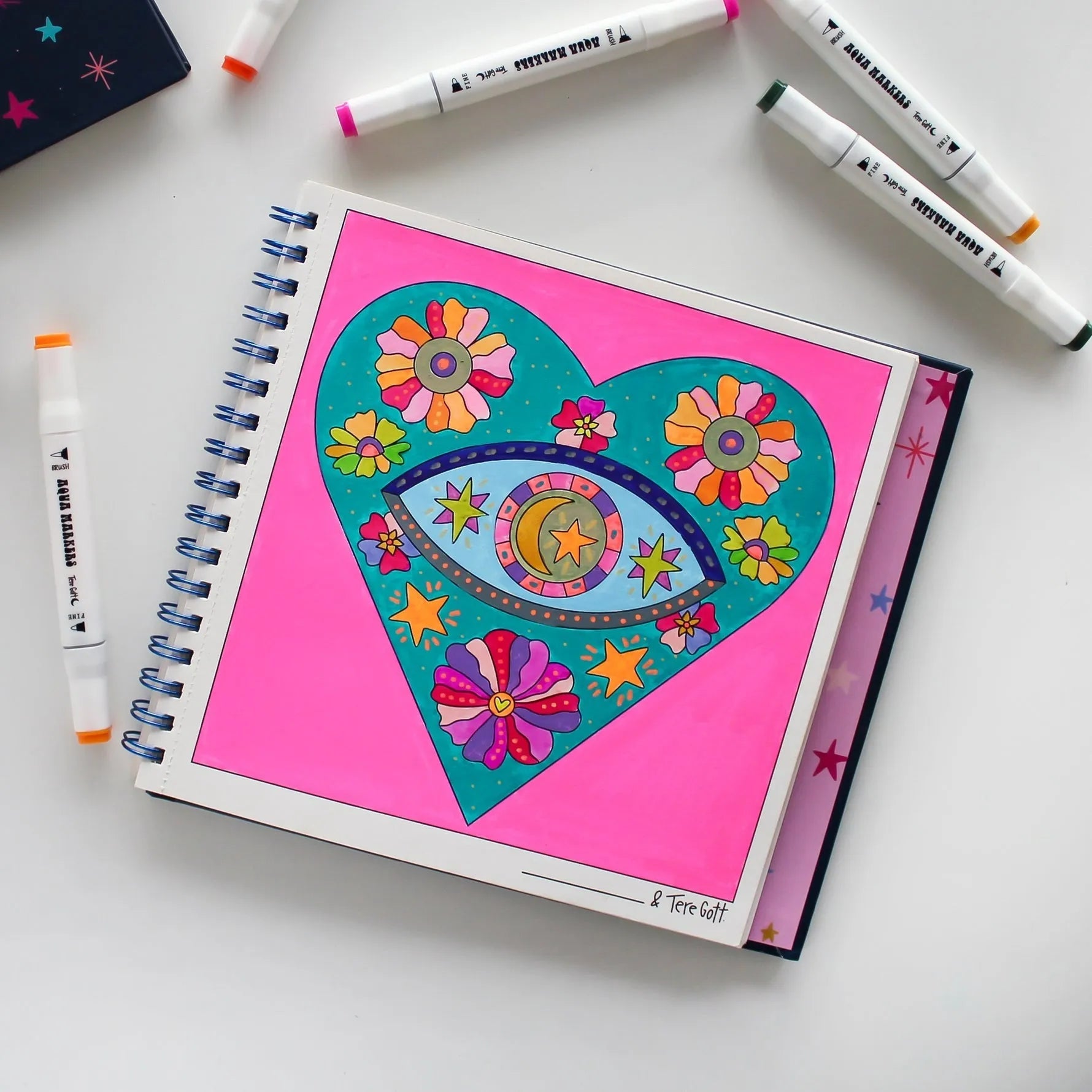 Libro para colorear COSMIC NEW EDITION de Tere Gott - Baúl de Ayün