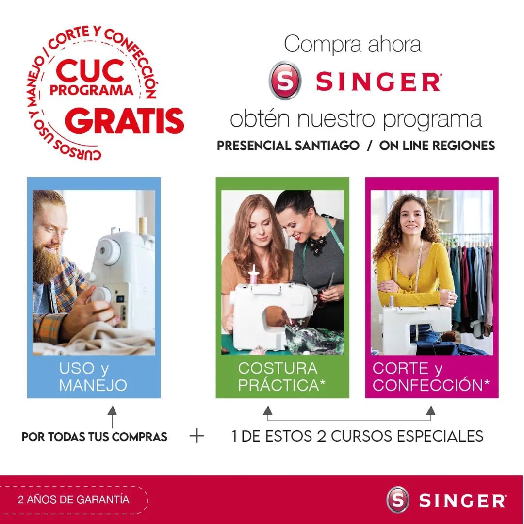 Máquina Singer compacta para principiantes