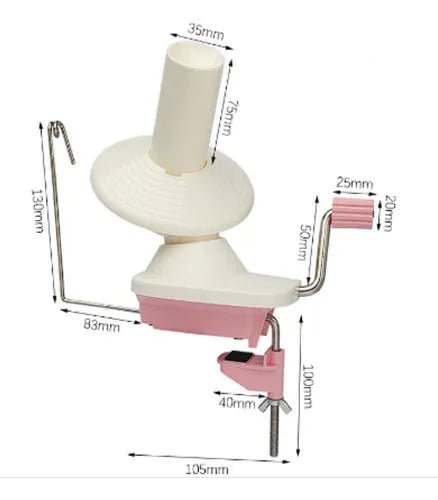 Maquina Ovilladora Rosa Manual Para Lanas Hasta 100 Gramos - Baúl de Ayün