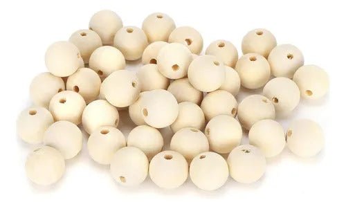 50 Cuentas De Madera A Cuadros De 20 Mm - Agujero De 10 Mm Para Macramé, Manualidades, Decoración Del Hogar Y Guirnaldas