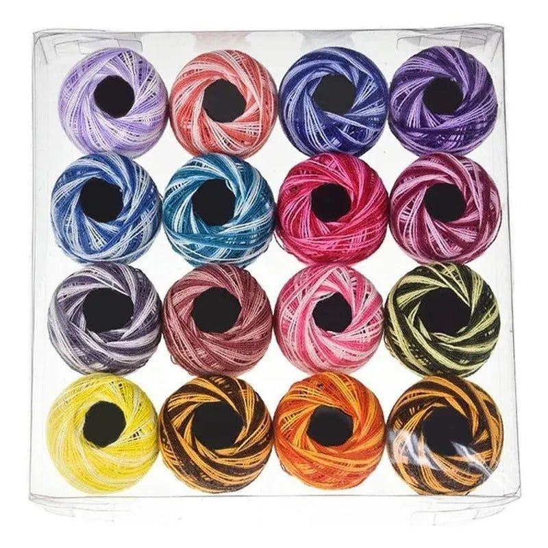 Pack De 16 Hilos Perle Matizado Para Bordado En Caja - Baúl de Ayün