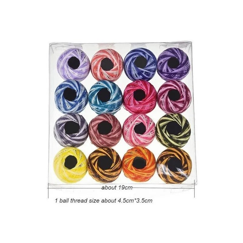 Pack De 16 Hilos Perle Matizado Para Bordado En Caja - Baúl de Ayün