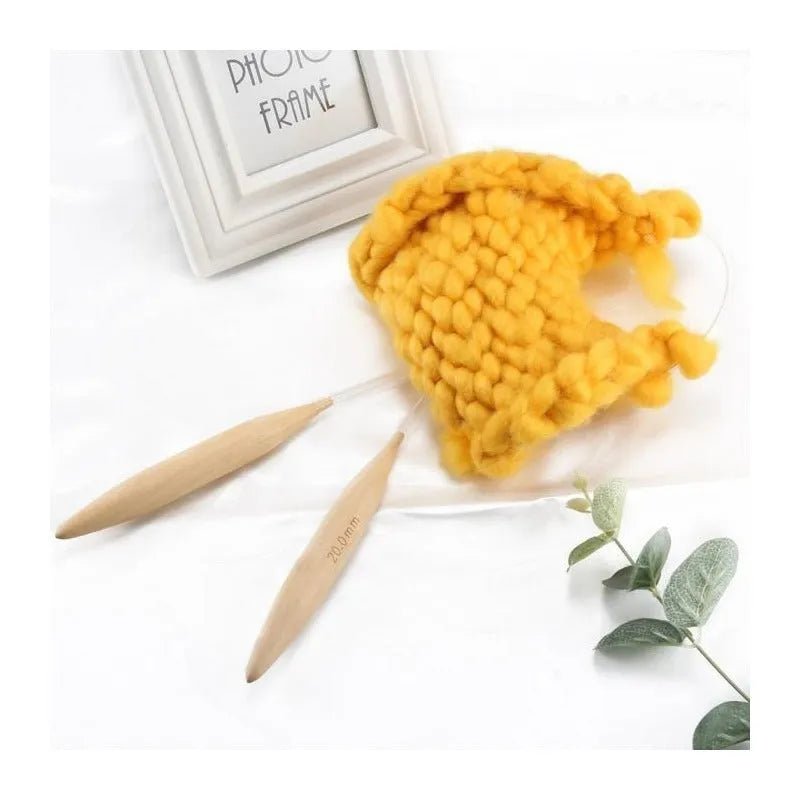 Palillos Circulares Para Tejer Xl 20mm O 25mm / Elige Tamaño - Baúl de Ayün