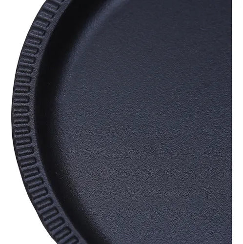 Plancha Plato De Hierro Fundido 21cm Con Base Madera - Baúl de Ayün