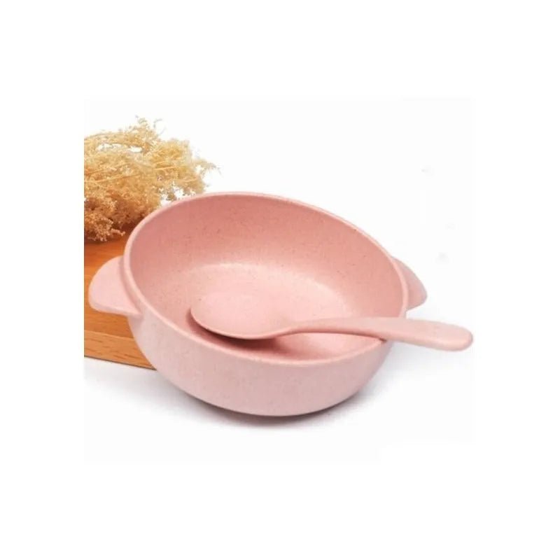 Plato Bowl + Cuchara De Fibra De Bambú Para Bebé Ecofriendly - Baúl de Ayün