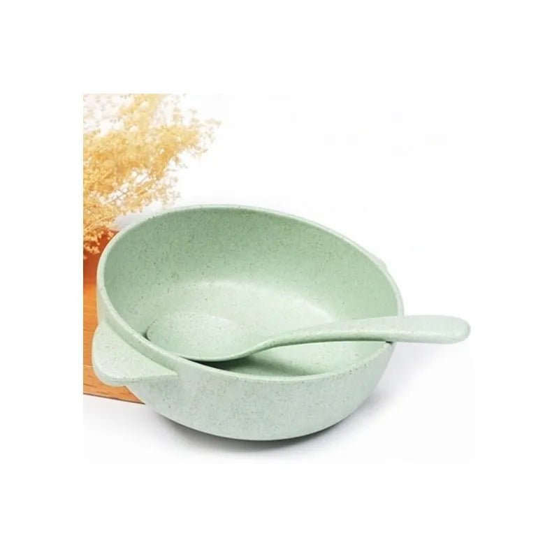 Plato Bowl + Cuchara De Fibra De Bambú Para Bebé Ecofriendly - Baúl de Ayün
