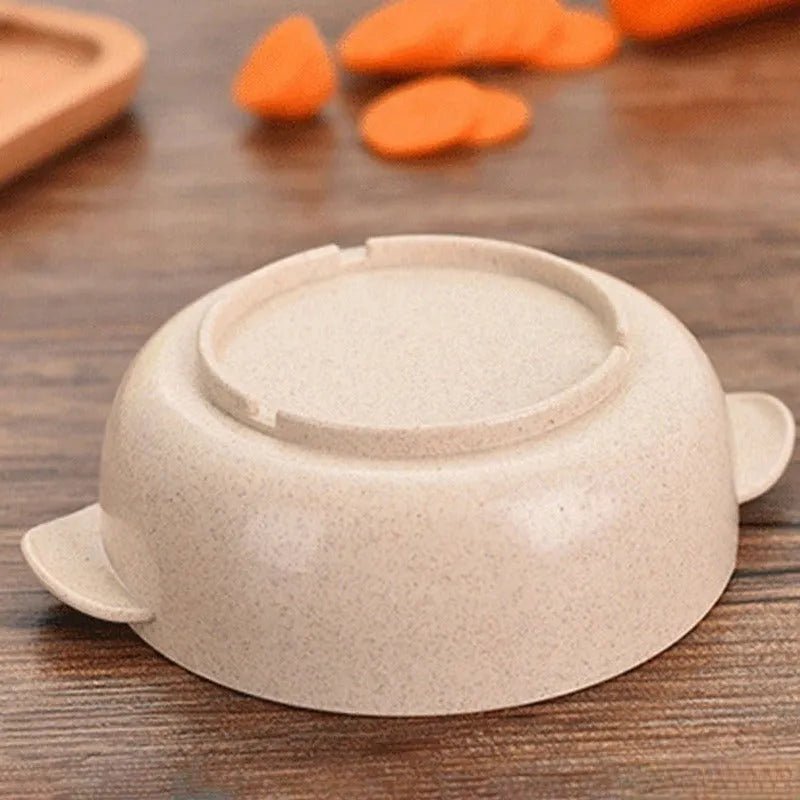 Plato Bowl + Cuchara De Fibra De Bambú Para Bebé Ecofriendly - Baúl de Ayün