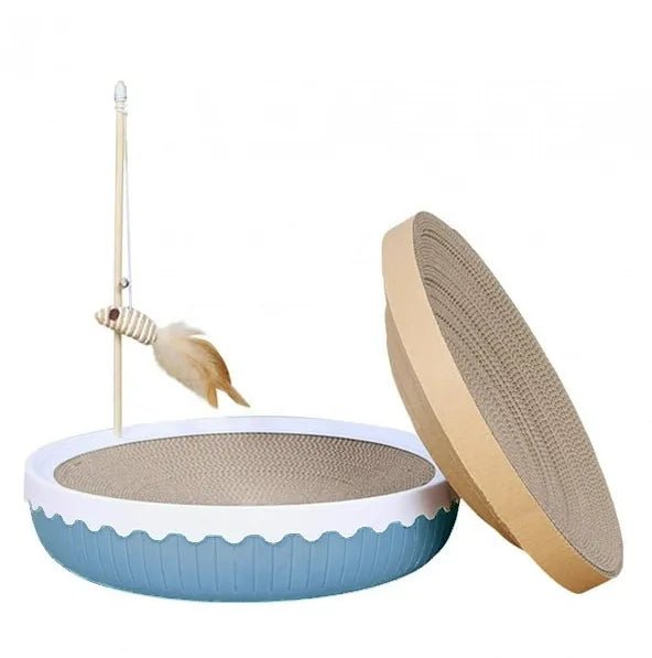 Rascador circular con base de plástico para gatos - Baúl de Ayün