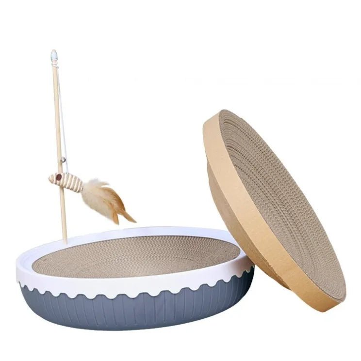 Rascador circular con base de plástico para gatos - Baúl de Ayün