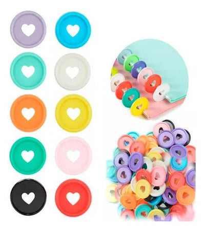 Set 100 Discos De Encuadernación 35mm Para Planner Agendas - Baúl de Ayün