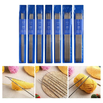 Set 35 Palillos Doble Punta Para Calcetines + Regla Medidas - Baúl de Ayün