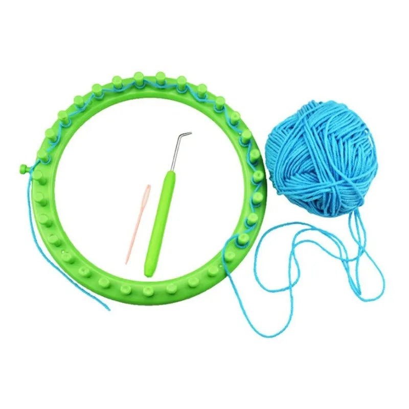 Set 4 Telares Circulares Con Ganchillo Y Aguja, En Caja - Baúl de Ayün