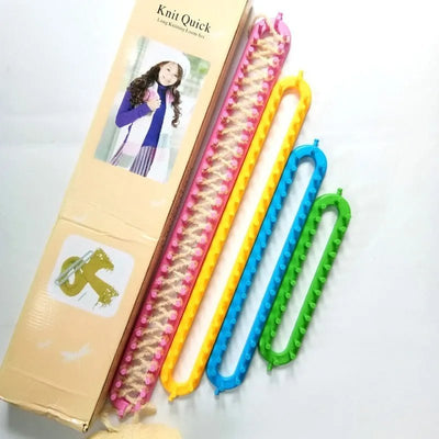 Set 4 Telares Rectangulares Con Ganchillo Y Aguja - Baúl de Ayün