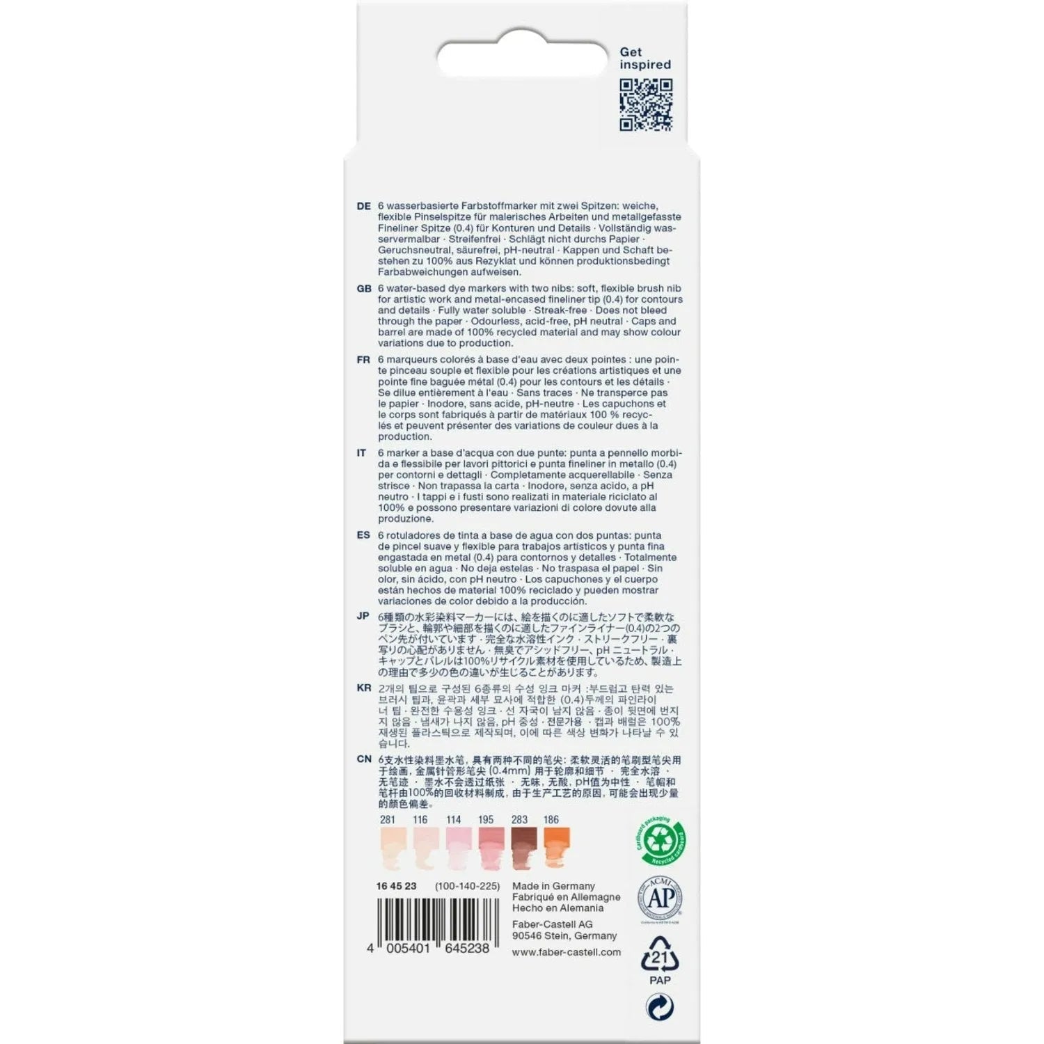 Set 6 Marcadores Goldfaber Aqua Dual Retrato Faber Castell - Baúl de Ayün