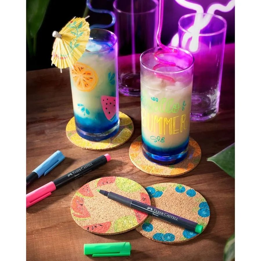 Set 6 marcadores NEON Faber Castell - Baúl de Ayün