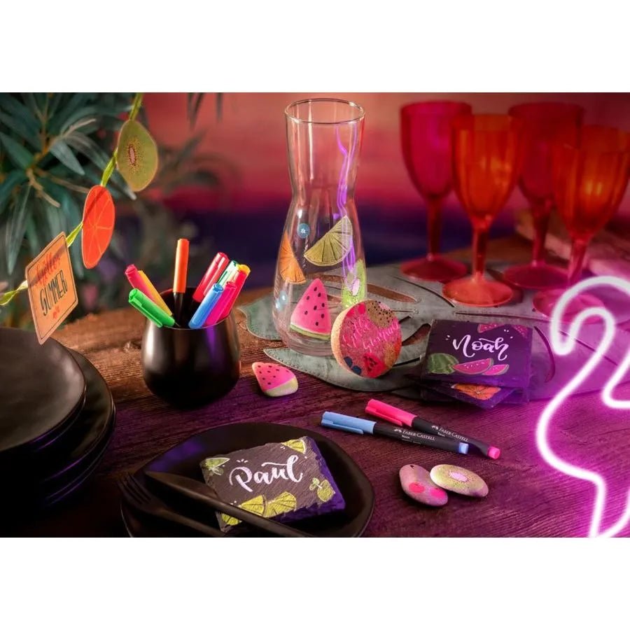 Set 6 marcadores NEON Faber Castell - Baúl de Ayün