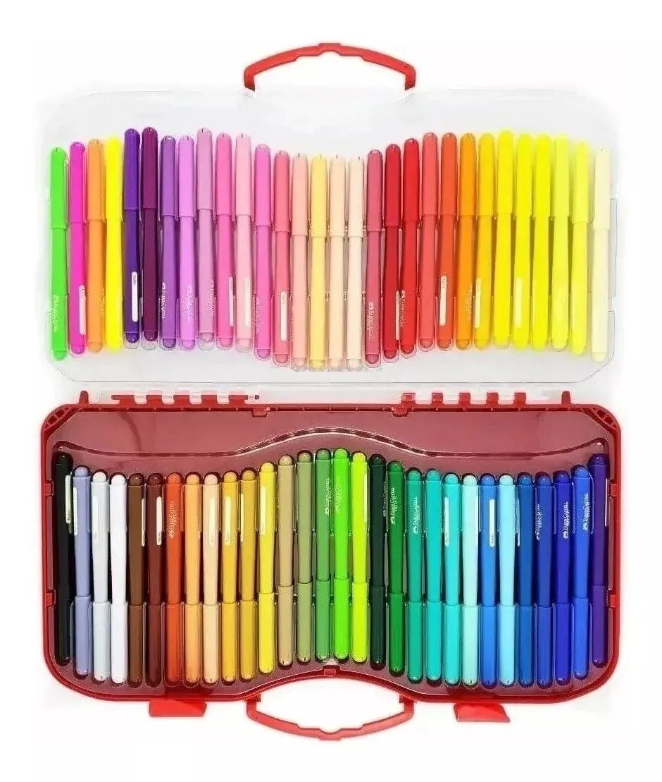 Set 60 Marcadores Fiesta estuche rígido Faber castell - Baúl de Ayün