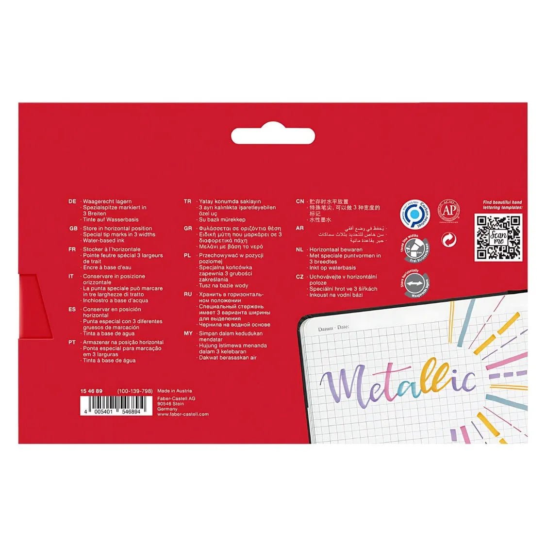 Marcadores metálicos Faber-Castell para bullet journal