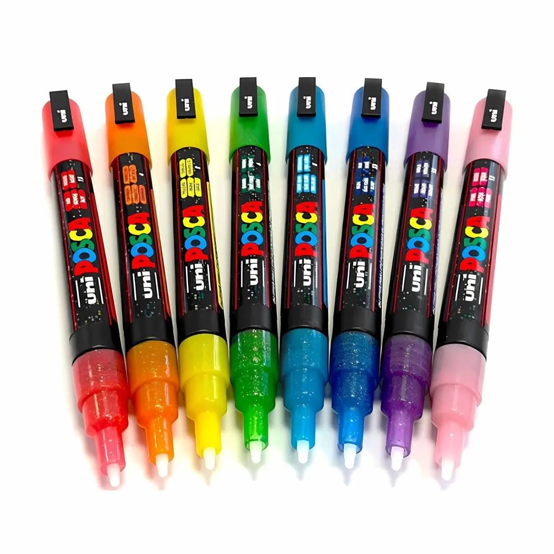 Set de marcadores glitter POSCA – ideal para proyectos creativos