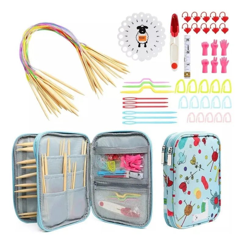 Set Completo Palillos Circulares Y Accesorios Para Tejer - Baúl de Ayün
