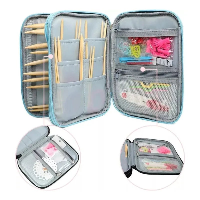 Set Completo Palillos Circulares Y Accesorios Para Tejer - Baúl de Ayün