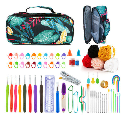 Ganchillos ergonómicos con accesorios de tejido