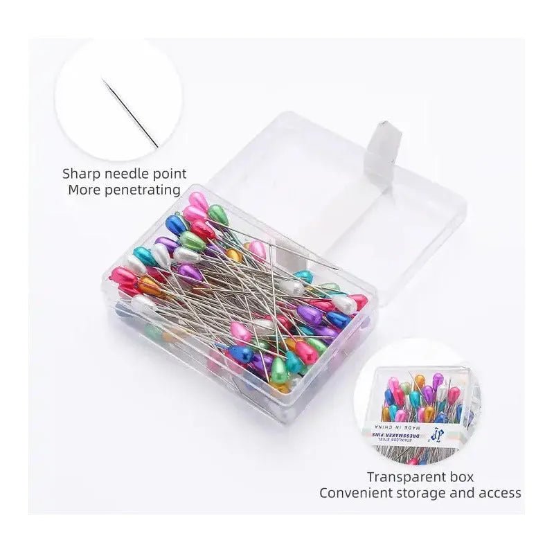 Set De 100 Alfileres Para Costura Con Cabeza Grande - Baúl de Ayün