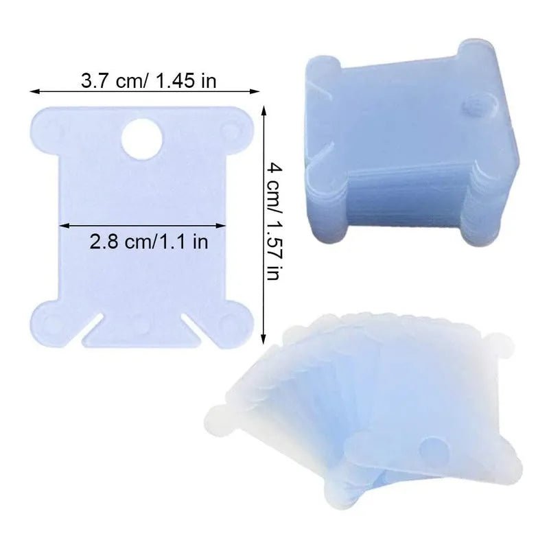 Set de 100 Bobinas De Plástico para hilo de bordar - Baúl de Ayün