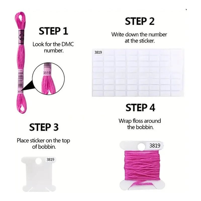 Set De 100 Bobinas Para Hilo + Bobinador Y Caja Organizadora - Baúl de Ayün