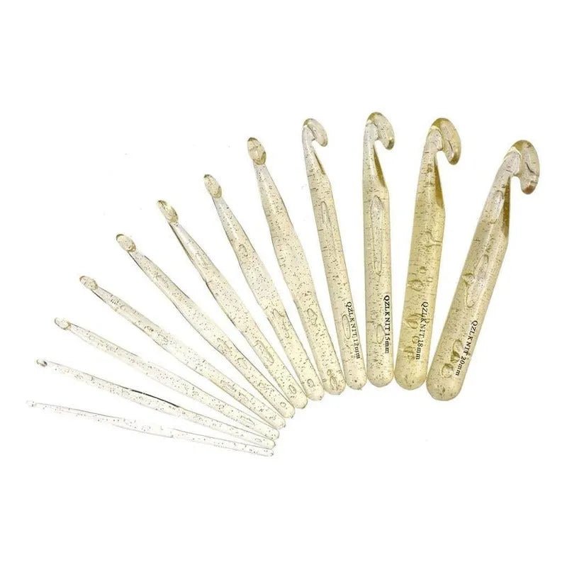 Set De 12 Crochet De Acrilico 4 A 25mm Jumbo - Baúl de Ayün