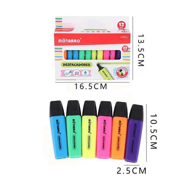 Set de 12 destacadores (6 colores) - Baúl de Ayün