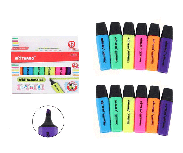 Set de 12 destacadores (6 colores) - Baúl de Ayün