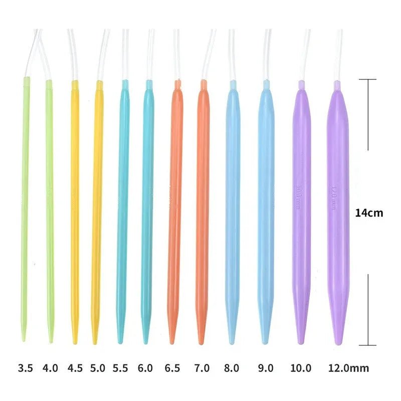 Set De 12 Palillos Circulares De Plastico 80 Cm Largo Total - Baúl de Ayün