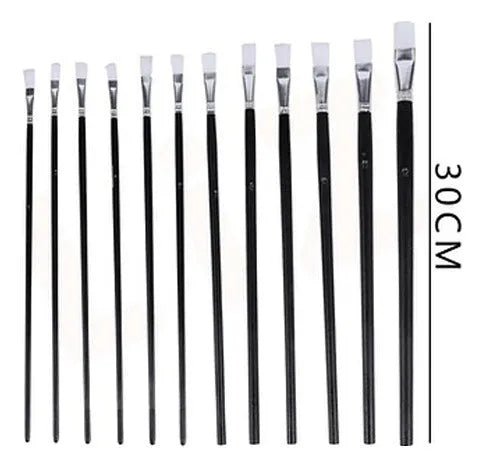 Pinceles para acrílico y témpera – set de 12 unidades