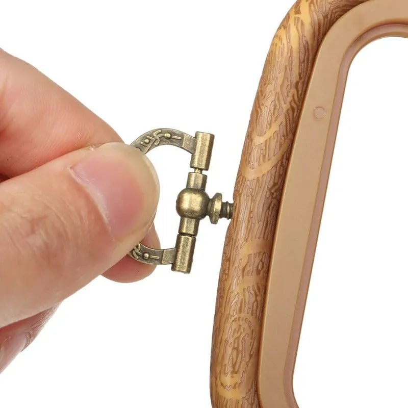 Set De 3 Bastidores Cuadrados De Bordado Imitación Madera - Baúl de Ayün