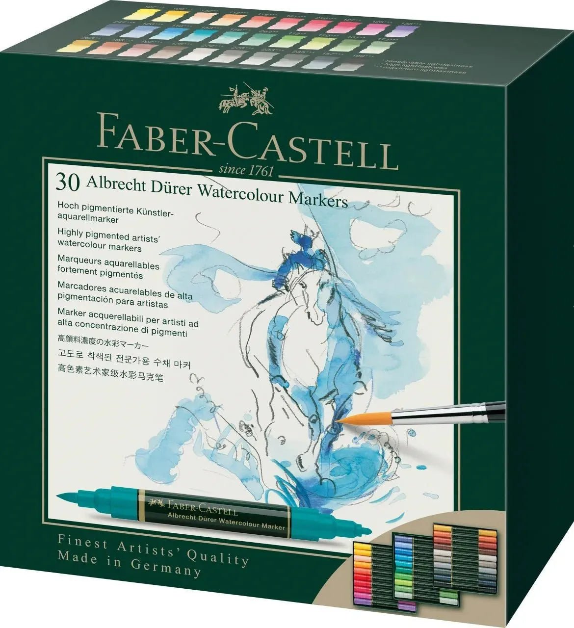 Set de 30 Marcadores Acuarelables Albrecht Durer Faber - Castell - Baúl de Ayün