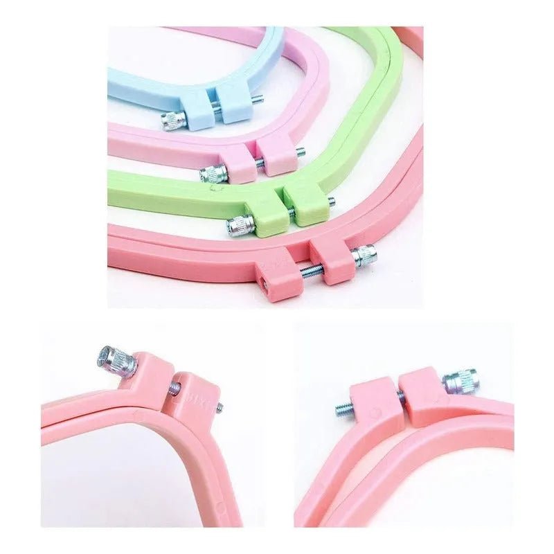 Set De 4 Bastidores Rectangulares De Plastico Para Bordado - Baúl de Ayün