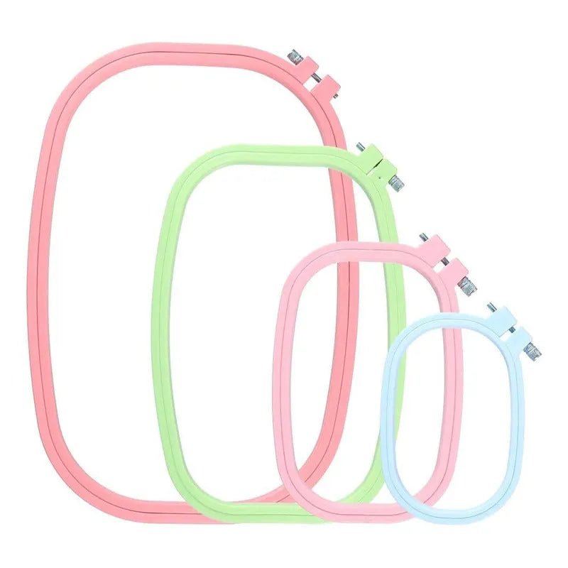 Set De 4 Bastidores Rectangulares De Plastico Para Bordado - Baúl de Ayün