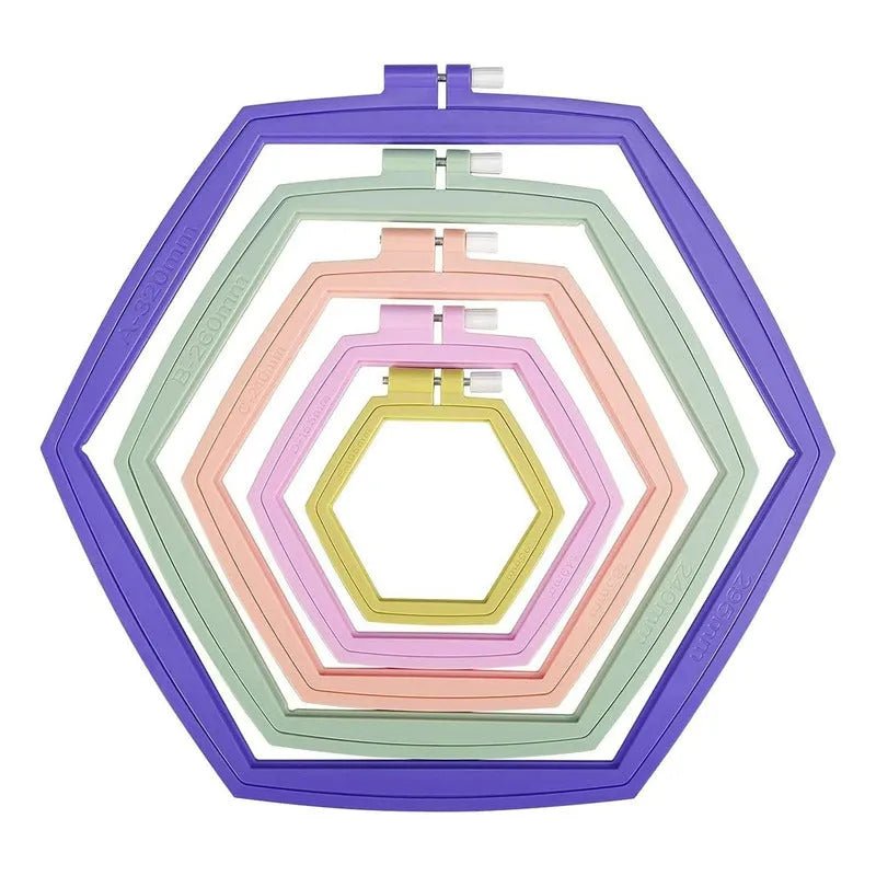 Set De 5 Bastidores Hexagonales Para Bordado - Baúl de Ayün