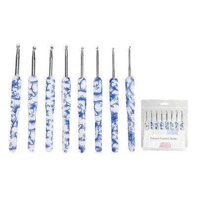 Set De 8 Crochet Mango De Plastico Con Diseños - Baúl de Ayün