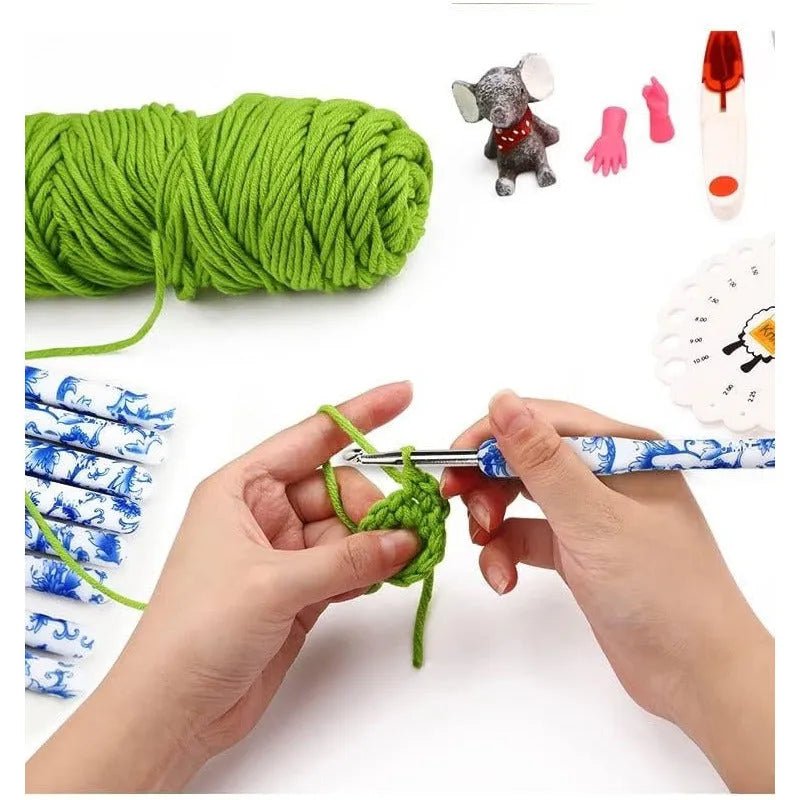 Set De 8 Crochet Mango De Plastico Con Diseños - Baúl de Ayün