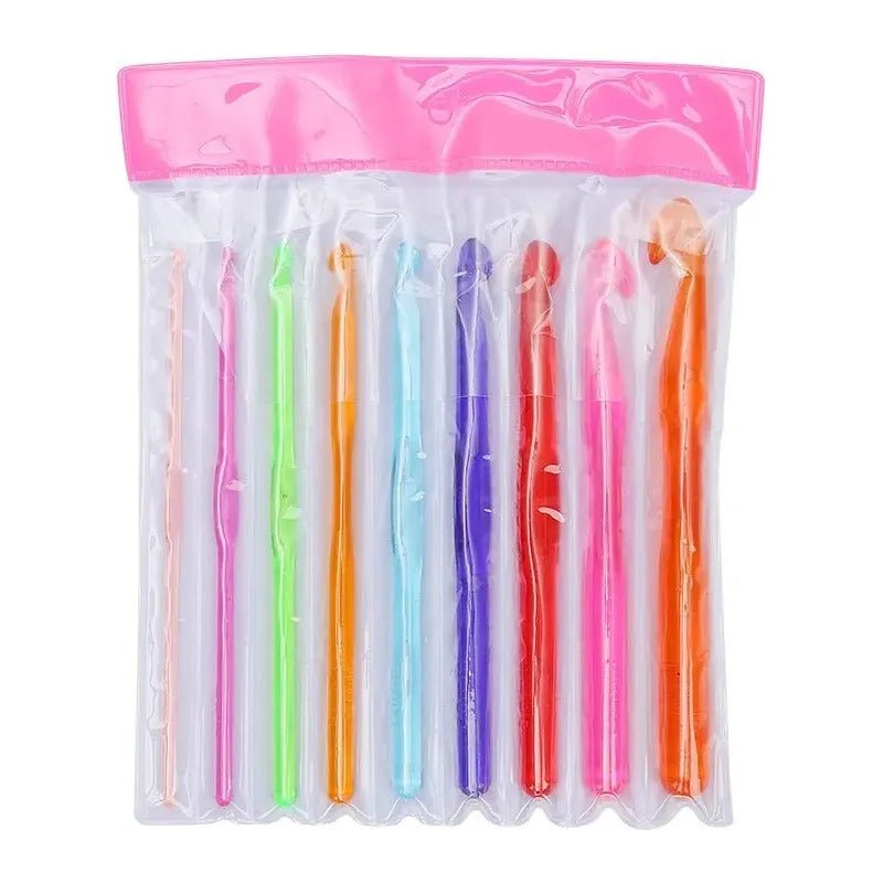 Set De 9 Crochet De Acrilico Colorido 3 A 12mm - Baúl de Ayün