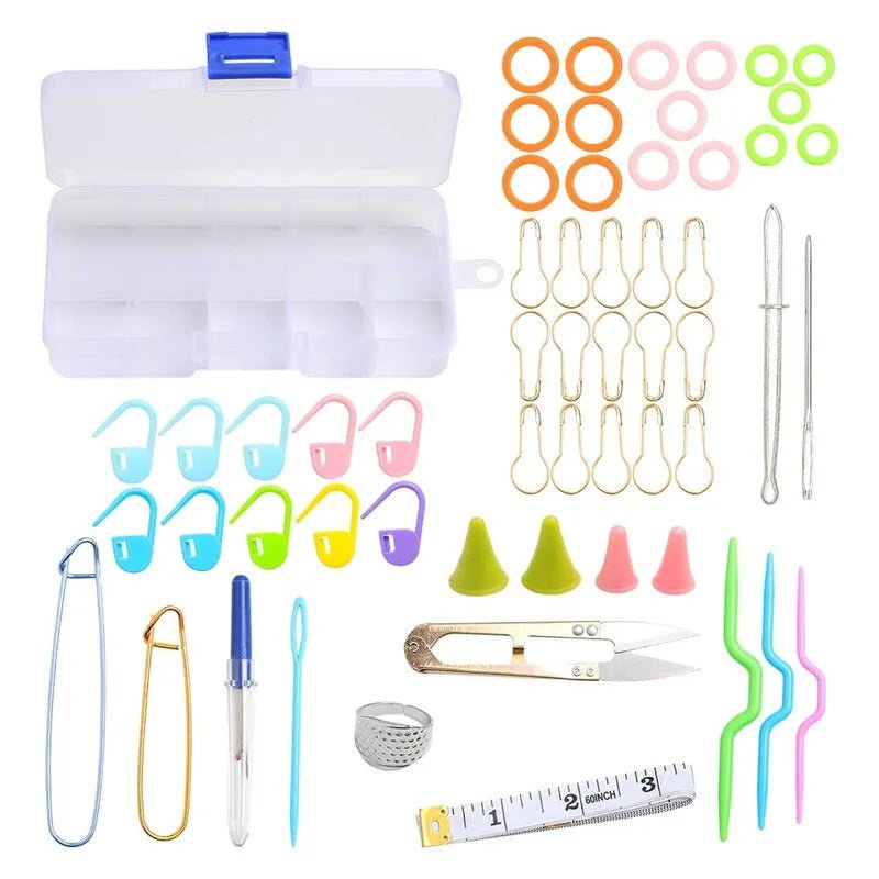 Set De Accesorios Para Tejer En Caja Plastica 57pcs - Baúl de Ayün